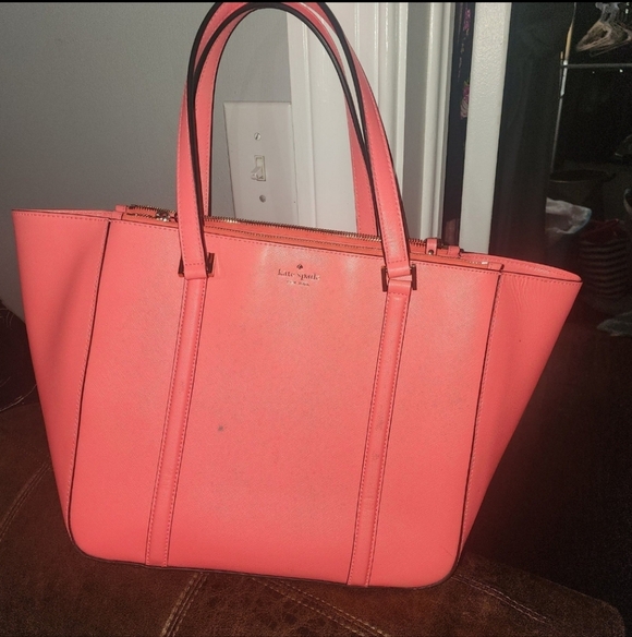🍂🍁EXTREMELY SUPER RARE COLOR Kate spade newbury lane briar tote neon coral - Picture 1 of 12